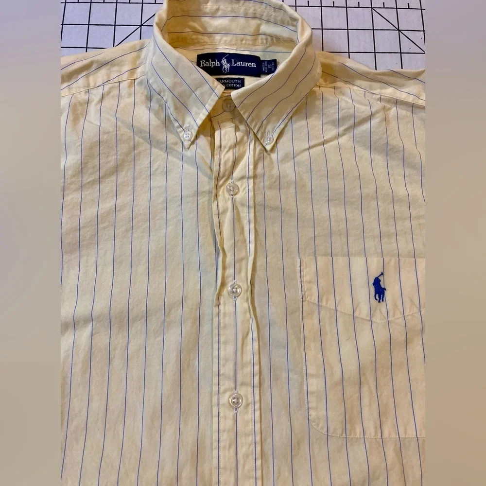 Polo Ralph Lauren Men’s Size 15-32/33 Yellow Yarmouth Button‎ Down Shirt